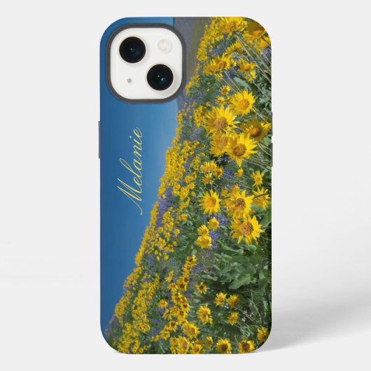 美しいバルサムルートの花開き iPhoneケース (裏面)