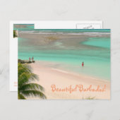 美しいバルバドス/ゴージャスなビーチ&アクアウォーター ポストカード (正面/裏面)