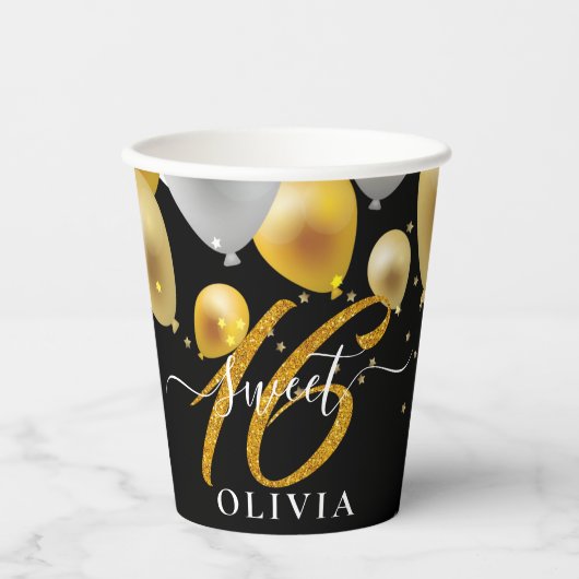 美しいバルーン甘い16紙カップ 紙コップ (正面)