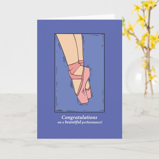 美しいバレエのパフォーマンスおめでとう カード (黄色い花)