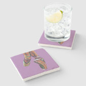 美しいバレエポインテシューズマーブルコースター ストーンコースター (横)