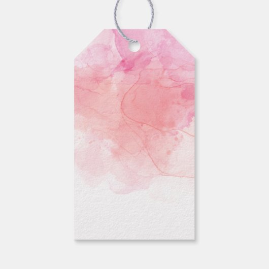 美しいバレリナダンサーピンクの水色 ギフトタグ (裏面)