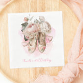 美しいバレリナダンサーピンクの水色 スタンダードランチョンナプキン