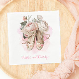 美しいバレリナダンサーピンクの水色 スタンダードランチョンナプキン