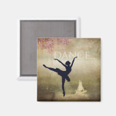 美しいバレリーナとスワンダンス マグネット (正面/裏面)