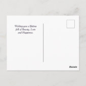 美しいバレリーナとバラフローラバレエダンス ポストカード (裏面)