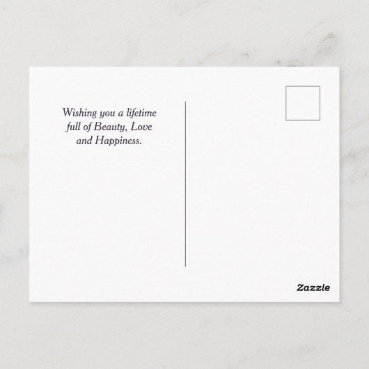 美しいバレリーナとバラフローラバレエダンス ポストカード (裏面)