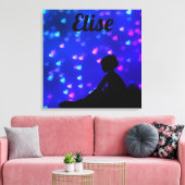 美しいバレリーナとフローティングハート キャンバスプリント (インサイチュ (リビング))