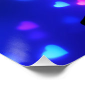 美しいバレリーナとフローティングハート ポスター (コーナー)