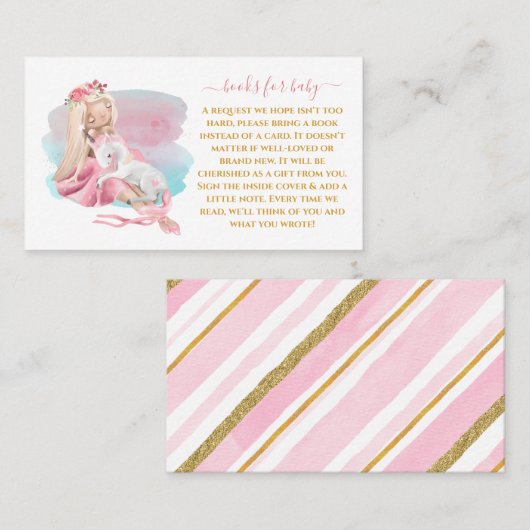 美しいバレリーナブックスベビーカード 名刺 (正面/裏面)