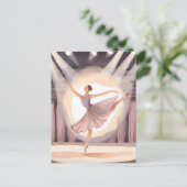 美しいバレリーナ | バレエアーツダンスウォーターの色 ポストカード (スタンド正面)