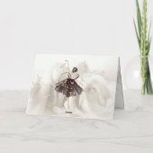 美しいバレリーナ、ホワイトローゼバレンタインデーH シーズンカード (裏面)