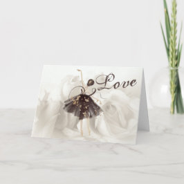 美しいバレリーナ、ホワイトローゼバレンタインデーH シーズンカード