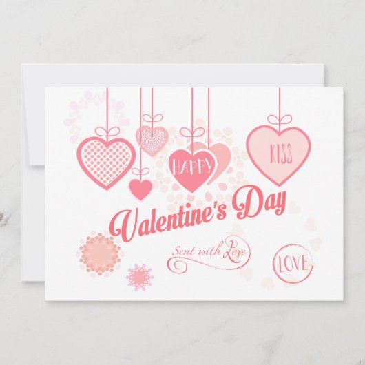 美しいバレンタインデーのモダンなデザイン ボーホー シーズンカード (正面)