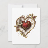 美しいバレンタインデーの挨拶 ノートカード (正面)