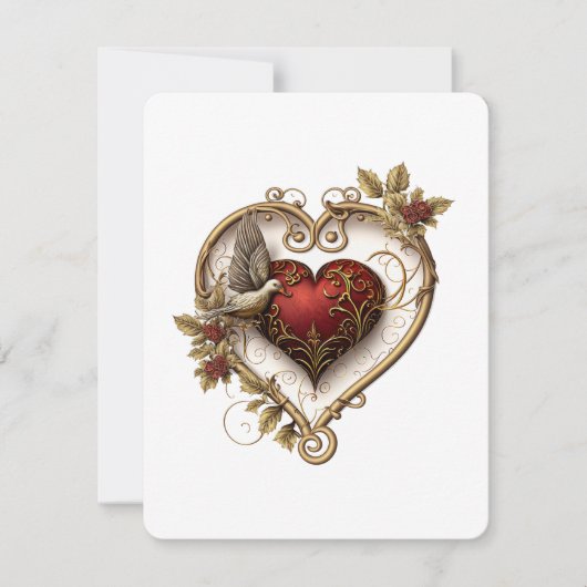 美しいバレンタインデーの挨拶 ノートカード (正面)