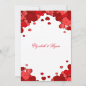 美しいバレンタインデー結婚式招待状 招待状 (正面)