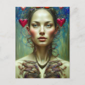 美しいバレンタイン女神はがき ポストカード (正面)