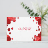 美しいバレンタイン・デ結婚ーの応答カード 出欠カード (スタンド正面)