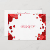美しいバレンタイン・デ結婚ーの応答カード 出欠カード (正面/裏面)