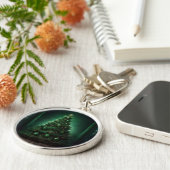 美しいバロックスタイルクリスマスツリー キーホルダー (側面)