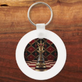 美しいバロック様式のチェスのピース – 女王 キーホルダー (正面)