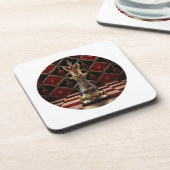 美しいバロック様式のチェスのピース – 女王 コースター (左側)