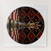 美しいバロック様式のチェスのピース – 女王 ジグソーパズル (横)