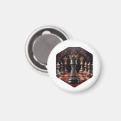 美しいバロック様式のチェスのピース – 女王 マグネット (正面/裏面)