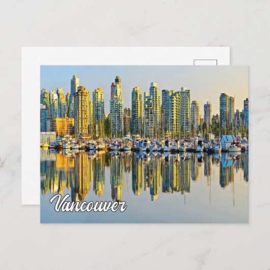美しいバンクーバー、ブリティッシュコロンビア、カナダ ポストカード (正面/裏面)