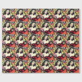 美しいバンパイアピンアップ ラッピングペーパー (フラット)