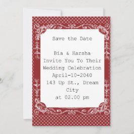 美しいバーガンディのカード 招待状