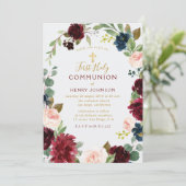 美しいバーゴーニュフローラ初の聖餐式 招待状 (スタンド正面)