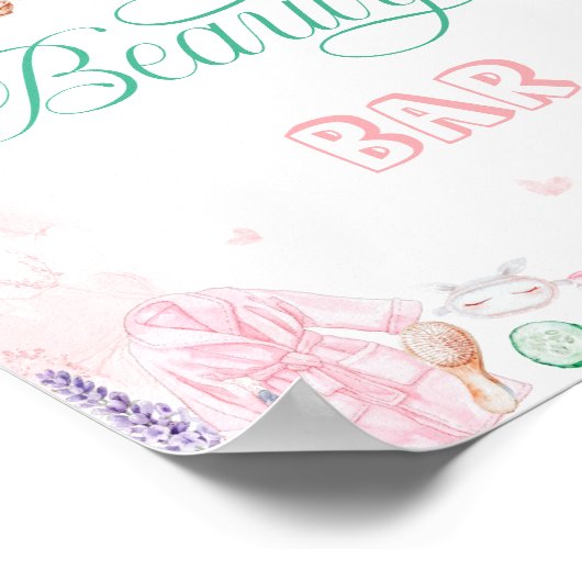 美しいバースパパーティーガール誕生日 ポスター (角)