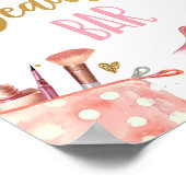 美しいバースパパーティーメイクアップグラマガール誕生日 ポスター (角)