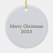 美しいバーレッドのフクロウAudubonクリスマス セラミックオーナメント (裏面)