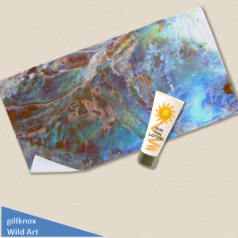 美しいパウアブラックアワロンニュージーランドシェル ビーチタオル