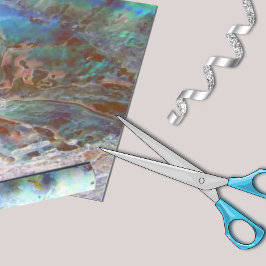 美しいパウアブラックアワロンニュージーランドシェル ラッピングペーパー