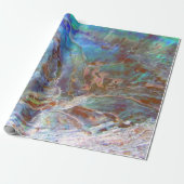 美しいパウアブラックアワロンニュージーランドシェル ラッピングペーパー (アンロールド)