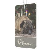 美しいパグあなたの犬の写真を挿入 カーエアーフレッシュナー (左)