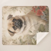 美しいパグ シェルパブランケット (正面(横))