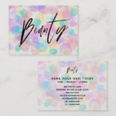 *~*美しいパステルカラフルレインボーモダン抽象芸術 名刺 (正面/裏面)