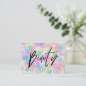 *~*美しいパステルカラフルレインボーモダン抽象芸術 名刺 (スタンド正面)