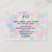 *~*美しいパステルカラフルレインボーモダン抽象芸術 名刺 (裏面)