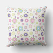美しいパステルカラーの円パターン。 クッション (裏面)