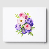 美しいパステルカラーの水彩花 ゲストブック (裏面)