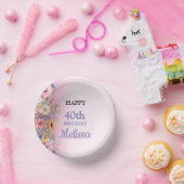 美しいパステルカラーの花の誕生日パーティー ペーパーボウル (パーティー)