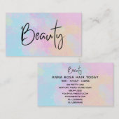 *~*美しいパステルガーリーソフトレかわいらしインボーモダン 名刺 (正面/裏面)