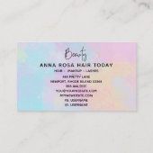 *~*美しいパステルガーリーソフトレかわいらしインボーモダン 名刺 (裏面)