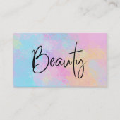 *~*美しいパステルガーリー抽象芸術レインボーモダン 名刺 (正面)